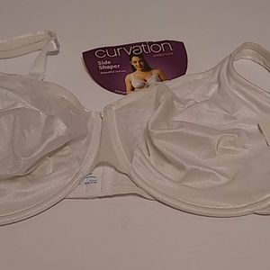 Curvation Side Shaper 44 DDD Bra White Unlined